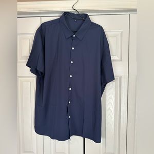 Shein Men's Shirt  Buttonsown 3XL Navy